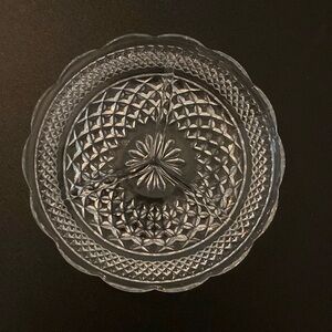 Anchor Hocking Wexford Divided Glass Serving Dish